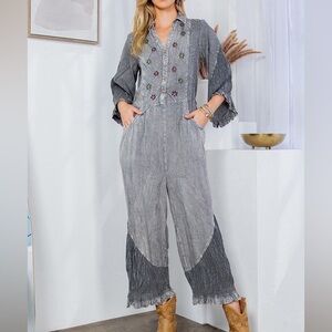 Stylish Gray Women's Jumpsuit